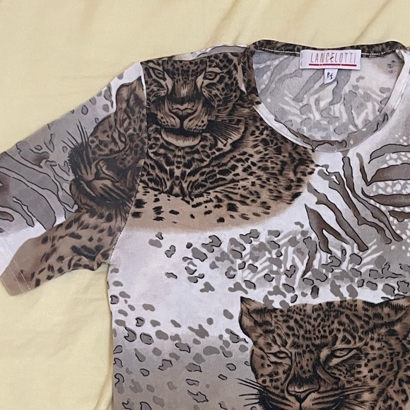 90s Unique Cheetah Top - Picture 3 of 4